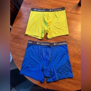 Columbia Men's Vibrant Blue and Bright Yellow Boxer Briefs